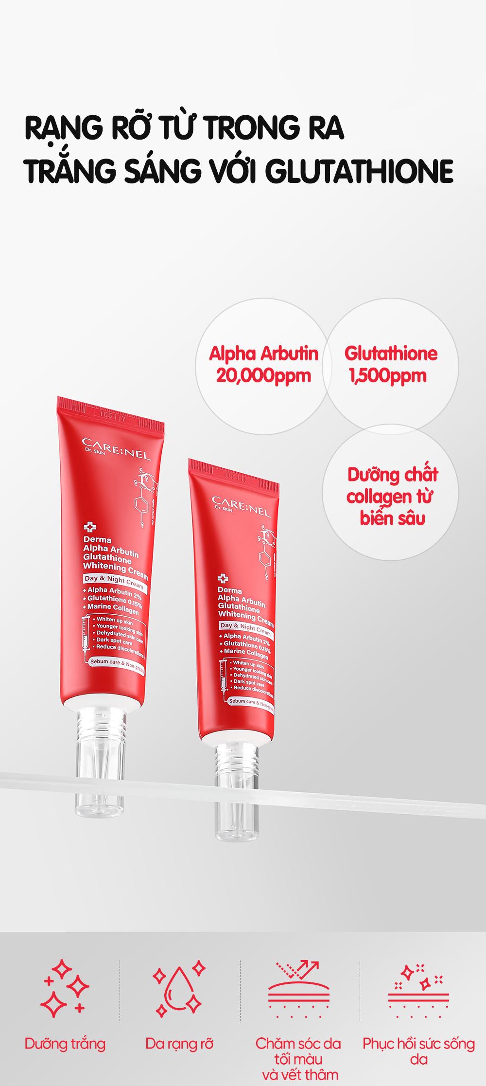 Derma Alpha Arbutin Glutathione Whitening Cream En2