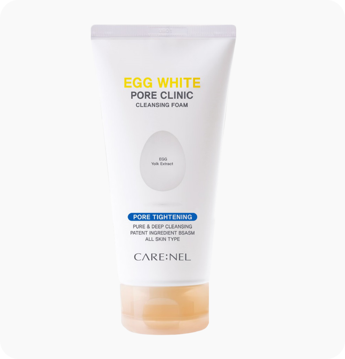 Sữa rửa mặt trứng làm dịu da nhạy cảm, rửa sạch sâu Carenel Egg White Pore Clinic Cleansing Foam 150ml