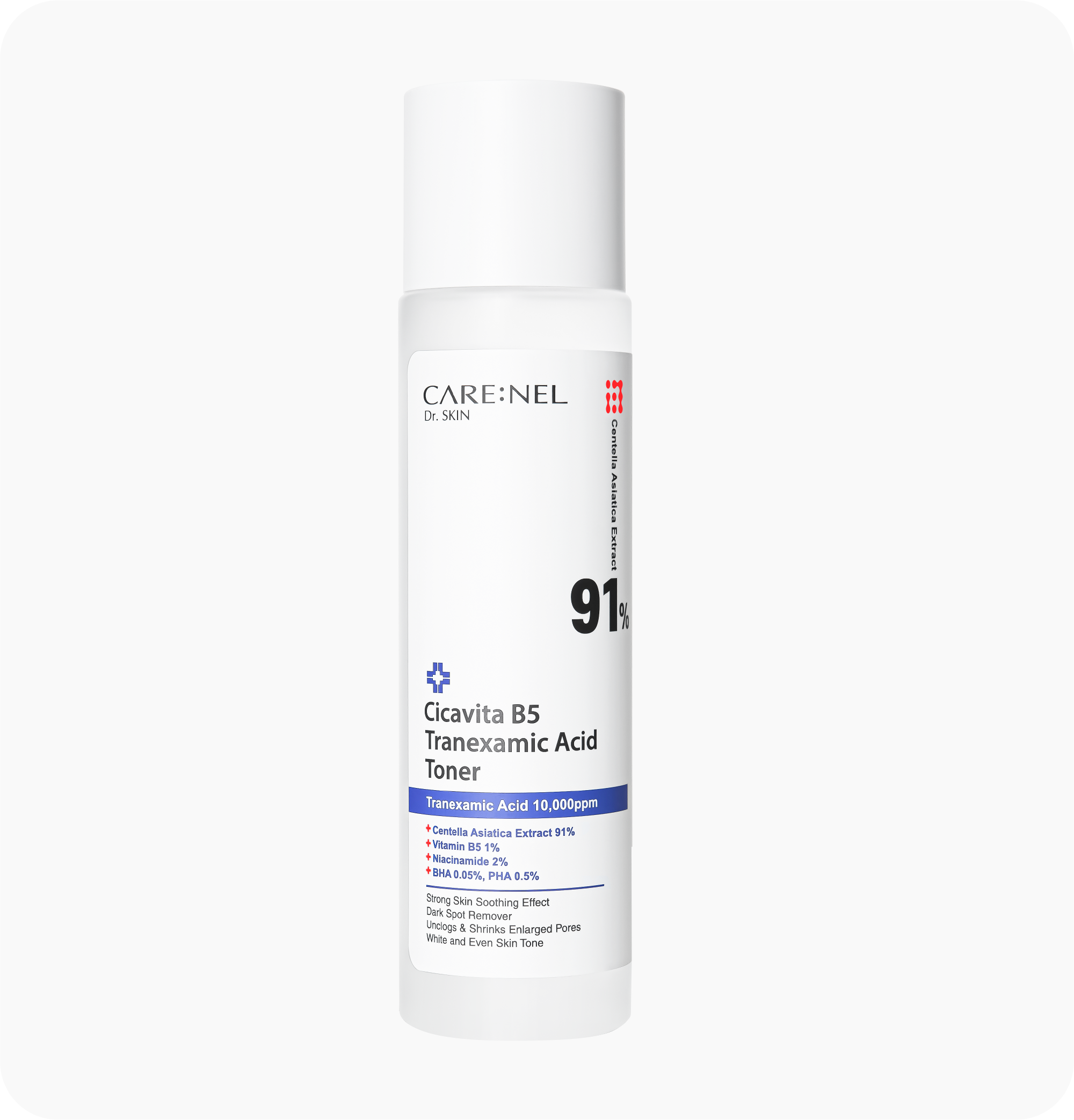 Toner ngừa nám sạm làm sạch dịu nhẹ da tăng sinh collagen se khít lỗ chân lông dưỡng da sáng hồng Carenel Cica Vita B5 Tranexamic Acid